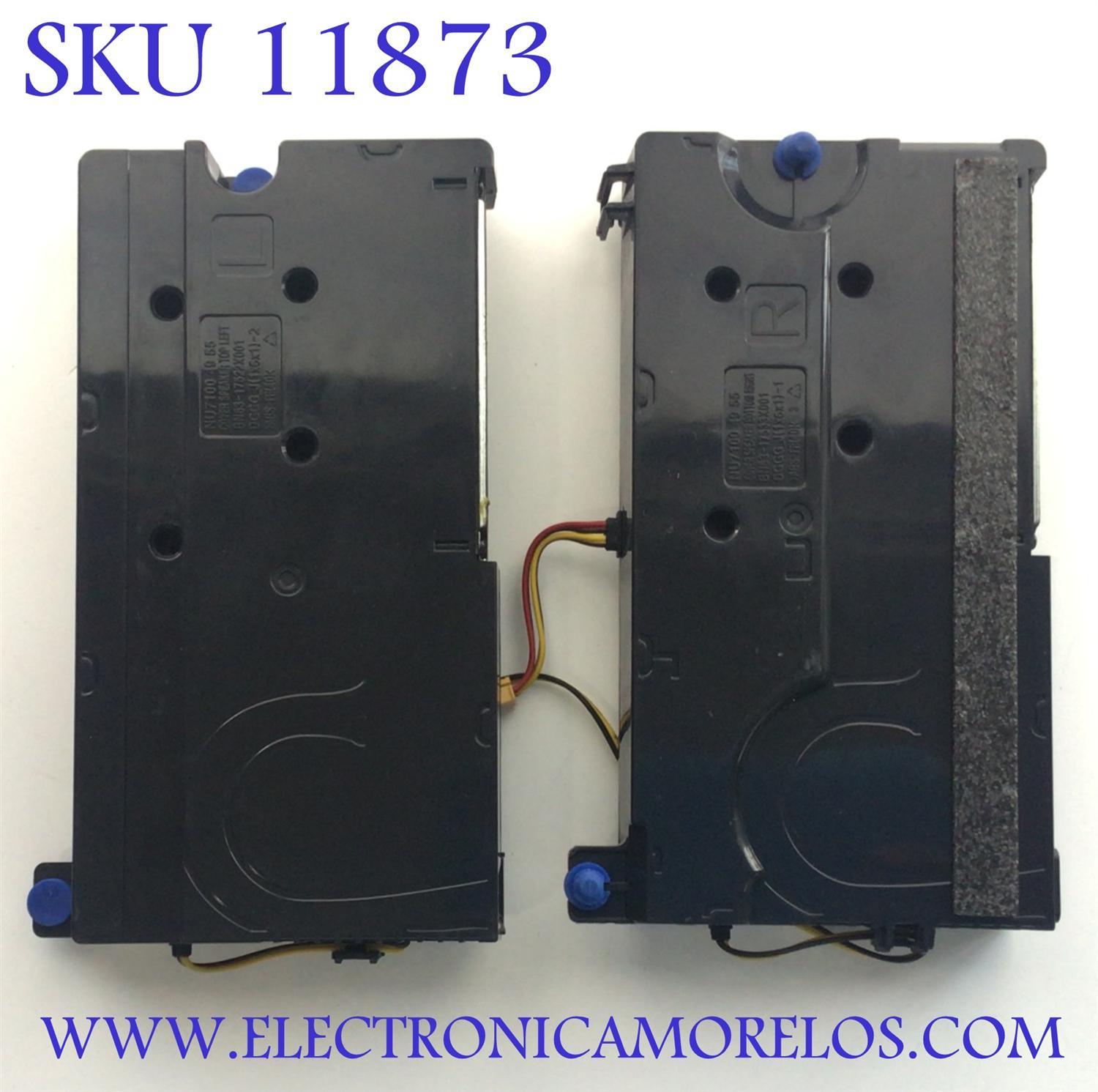 KIT DE BOCINAS (2PZS) SAMSUNG / NUMERO DE PARTE BN96-45632A / 10W / E18K05JV01 / BN63-17539X001 / BN9645632A / 45632A / MODELO UN55TU7000BXZA / UN75RU7100FXZA